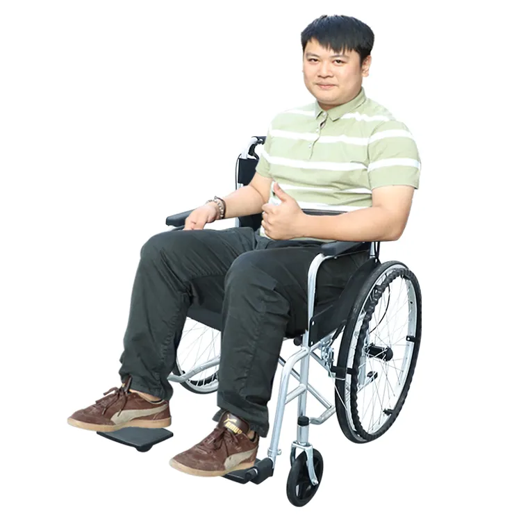 Складная ручная инвалидная коляска для людей с ограниченными возможностями, прочное и удобное решение для инвалидных колясок из стали