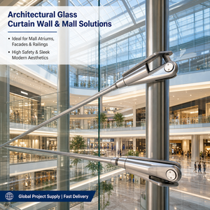 Abri/auvent en verre avec câbles en acier inoxydable de style moderne Condibe pour utilisation dans les centres commerciaux - Product Image 3