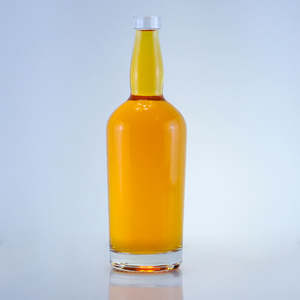 Botella de Vidrio Transparente de 750 ml para Whisky, Ron, Vodka, Botella de Licor Personalizada con Base Gruesa, Proveedor de Envases de Vidrio OEM - Product Image 2
