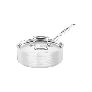 Triple Ply Stainless Steel Single Handle <b>Saucepan</b> Thick Bottom Non Stick Commercial Stock Pot - Product Image 4