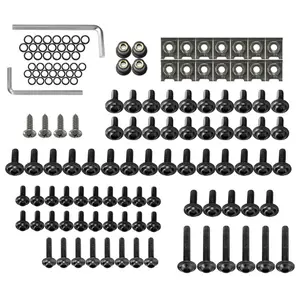 137PCS Motorcycle Fairing Bolts Kit Fastener Clips Screw