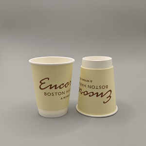 Gobelet en papier jetable pour café ou thé chaud, à double paroi, blanc kraft noir, avec couvercle, personnalisé, nouveau design imprimé, 4 oz, 8 oz, 12 oz, 16 oz, 500 ml - Product Image 2