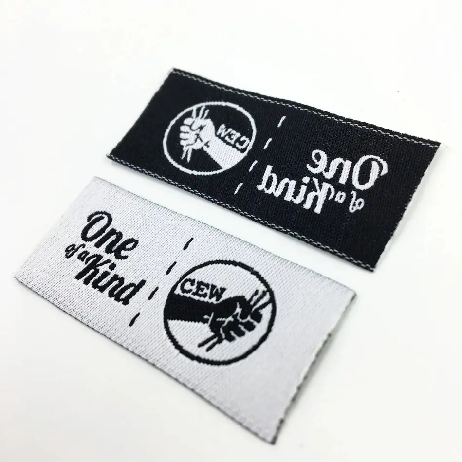 Factory Clothing Woven Label Custom Stitched Fabric Label