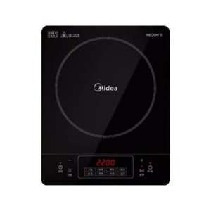 Cocina de Inducción Midea de 2200W con Control Táctil, un Solo Quemador, Panel de Vidrio Negro, Estufa Eléctrica, Electrodoméstico de Cocina - Product Image 1