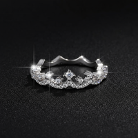 Bijoux fins, exquis et simples, diamant moissanite de couleur GRA D, alliance en argent sterling 925 pour femmes, passe le test du diamant