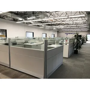 L shape 8 person cubicle office workstation panel prices one stop solution