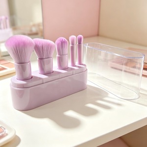 Set de Brochas de Maquillaje de Fibra Sintética de 5 Piezas, Portátil para Viaje, Recomendado por Little Red Book, Profesional - Product Image 2