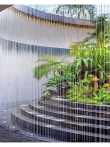 <span class=keywords><strong>Cascata</strong></span> d'acqua a filo in acciaio inossidabile con design moderno, effetto <span class=keywords><strong>cascata</strong></span> a pioggia, 110-230V - Product Image 2