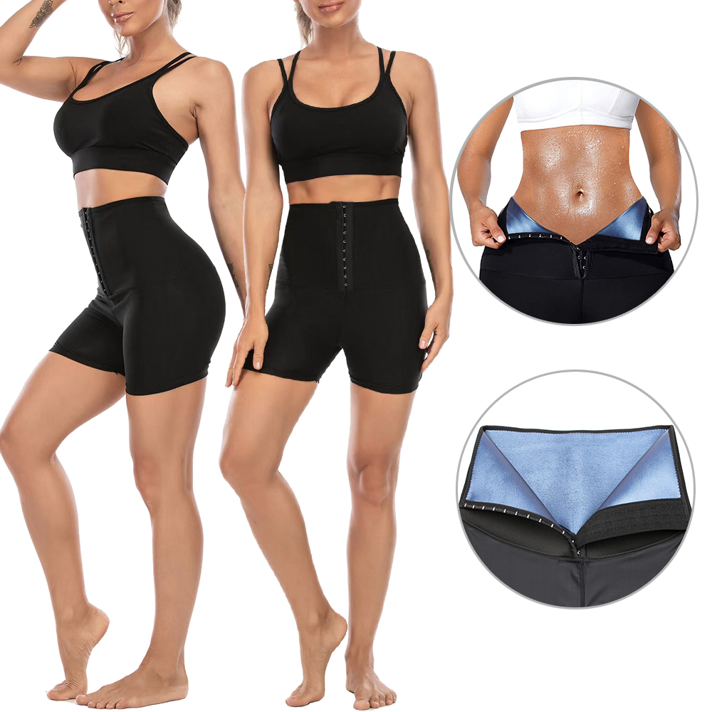 Sexy Stretch Thermische Zweet Broek Running Sportkleding Athletic Kleding Hoge Taille Training Shaper Vrouwen Gym Yoga Shorts