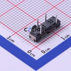 K3-1346E-F1 Slide Switch Through hole Component (THT) Switch Single Pole Three Throw Rectangle Pin Header PC Pin 13mm - Product Image 2