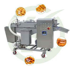 Nuggets de pollo verticales CNC, bolas de camarón y hamburguesas, máquina de recubrimiento continuo de carne - Product Image 6
