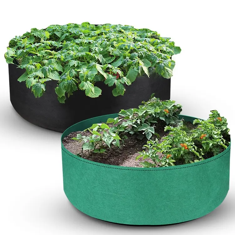 5-50 Gallon Polyester Aeration Garden Pots Felt Grow Bags For Home Veggies Planting