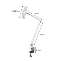 Support de table à double bras, support réglable multi-angles pour téléphone portable et tablette