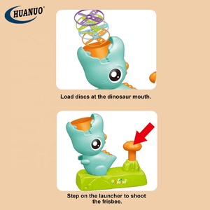 NOUVEAU Lanceur de disque volant Jouet <span class=keywords><strong>dinosaure</strong></span> Jeu de capture pour enfants Lanceur de disque volant à <span class=keywords><strong>pied</strong></span> pour jeux en plein air Jouets de jardin - Product Image 5