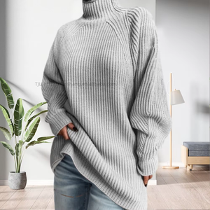 Wholesale Price Solid Color Turtle Neck Long Sleeve Casual <b>Sweater</b> Women Dress Sehefashion Fashion - Product Image 6