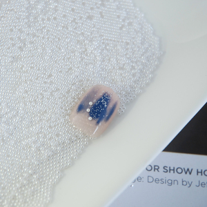 Hisenlee, cuentas de perlas acrílicas sueltas, Perla blanca, Material de relleno de resina sin agujeros para maquillaje de uñas, fundición de joyería de boda - Product Image 2