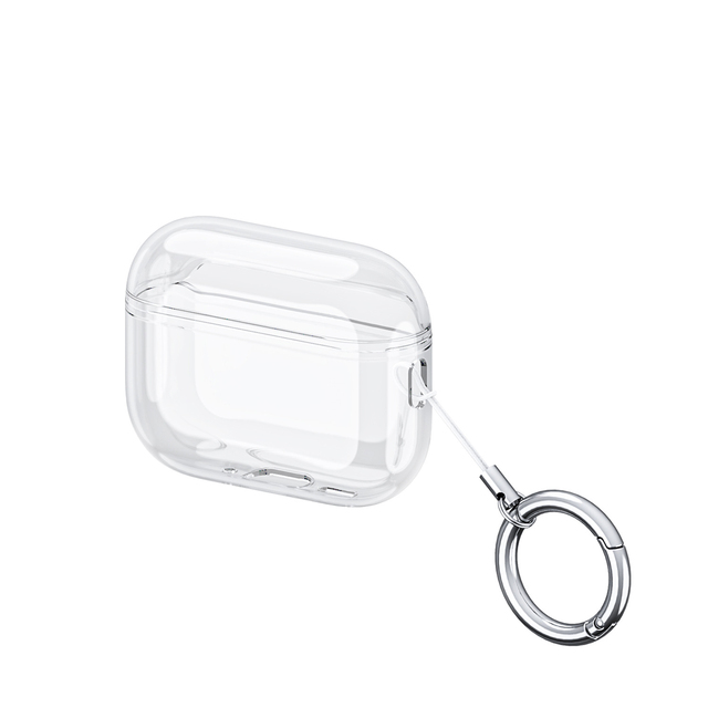 New Clear Earphone Cover for Apple for AirPods Pro 1 2 Transparent Soft TPU Protective Case with Keychain Compatible for Pro 3