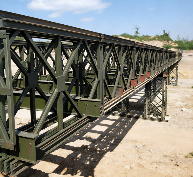 Custom Designed Long-Lasting Galvanized Steel Construction  Prefabricated Heavy Steel Structure Modular Bailey Bridge