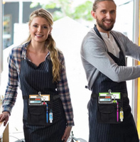 Restaurant Serveur Taille Argent Pochette Sac Restaurant Tablier Sac avec Ceinture Réglable Check Holder Outil Taille Sac Pour Bars Cafés