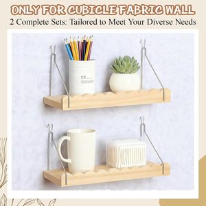 Retro Wooden <b>Wall</b> Shelf With <b>Hanging</b> Design For Living Room Decorative <b>Storage</b> - Product Image 5