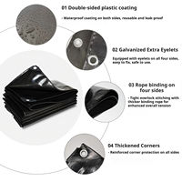 Bâche de piscine en PVC imperméable, résistante aux UV, coins renforcés, œillets métalliques pour piscine hors sol, bassin, jardin aquatique