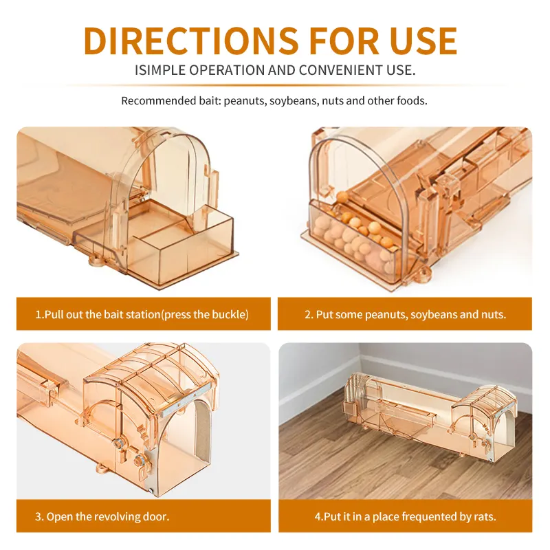 Herbruikbare Knaagdiermuisvanger Draagbare Kleine Rat Indoor Transparante Plastic Muizen Vangen Val