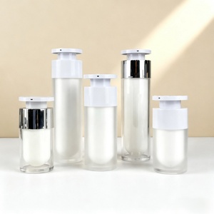 Hot Sale Refillable Airless <b>Pump</b> <b>Bottle</b> 15ml 30ml 50ml Frosted Custom Color Silk Screen Clear Cosmetic Airless Lotion <b>Bottle</b> - Product Image 5