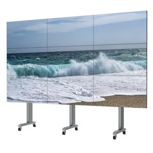 רצפת עומד 3x3 4x1 4x2 אחוי פנל ultra לוח צר 49 55 אינץ מקורה 4k lcd וידאו קיר פרסום מסך