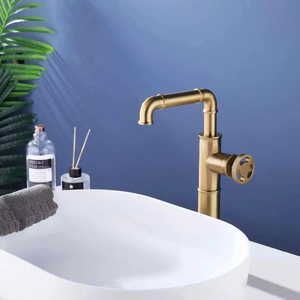 Rubinetto da Bagno Monocomando Monoforo Homein <span class=keywords><strong>Oro</strong></span> Spazzolato Spedizione Gratuita USA Disponibilità Immediata Dropshipping Reso e Sostituzione - Product Image 1
