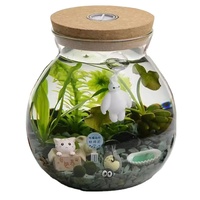 Vente en gros de vase en verre belle Aquascape effet d'éclairage télécommande lumière réglable bel ornement décorations d'intérieur