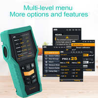 Xtester- BR-smart 128s Analyseur de CO2, Moniteur de Qualité de l'Air PM2.5, Analyseur de Poussière PM1.0, Analyseur de Particules PM10, Testeur TVOC, Détecteur de Formaldéhyde 009