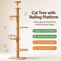 Hamac pour chat, arbre à chat multi-niveaux, griffoir en sisal, perchoir pour chat, condo pour chat, meubles durables pour chats d'intérieur