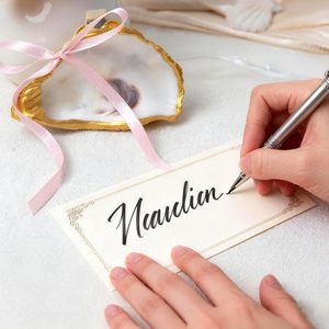 6 Pezzi di Clip Dorati a Forma di Conchiglia di Ostrica per Inviti, Porta Segnaposto da Tavolo per Matrimoni, 3-4 Pollici - Product Image 6