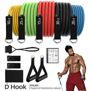 Set di 11 Fasce di Resistenza in TPE con Logo Personalizzato, 10-50 Libbre, <span class=keywords><strong>Kit</strong></span> Fitness Personalizzabile <span class=keywords><strong>per</strong></span> <span class=keywords><strong>Allenamento</strong></span> <span class=keywords><strong>a</strong></span> <span class=keywords><strong>Casa</strong></span>, Resistente e Impermeabile - Product Image 2