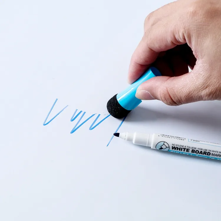 Riutilizzabile Marker Pen Set Dry Erase Whiteboard Marker Penna con Gomma per la Lavagna Pellicola