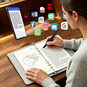 Carnet intelligent Note Ai, stylos de luxe pour dessin numérique, écriture manuscrite, cahier d'exercices, ensemble de stylos intelligents Fusion avec logo personnalisé - Product Image 2