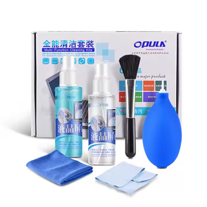 Kit <span class=keywords><strong>de</strong></span> Limpieza Ecológico 6 en 1 Multiusos, Cepillo Cuadrado, <span class=keywords><strong>Limpiador</strong></span> <span class=keywords><strong>de</strong></span> Pantalla y Cámara <span class=keywords><strong>de</strong></span> Computadora, Solución Líquida <span class=keywords><strong>de</strong></span> 25 ml, Antipolvo - Product Image 1