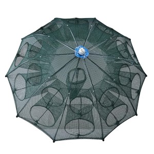 Shrimp Trap Umbrella Shape Foldable Polyethylene Fishing Cage For Crab Lobster Eel Loach Net Trap Nets - Product Image 1