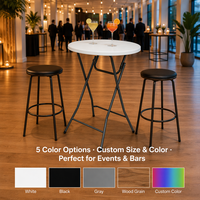Table de bar haute pliable moderne, gain de place, table ronde pour cocktails, idéale pour les mariages et la restauration