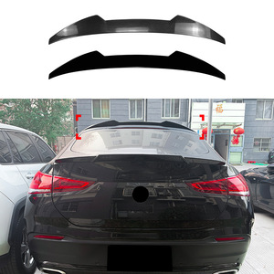 Mercedes-Benz GLE Coupe Rear Spoiler Blade Style Piano <b>Black</b> Carbon Fiber Texture ABS Material <b>Trunk</b> Wing Exterior Modification - Product Image 1
