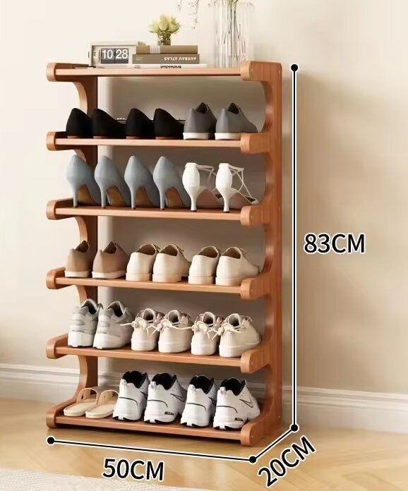 6 niveles, 50 cm de largo [capacidad para 12 pares de zapatos]