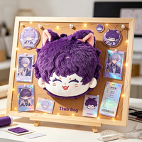Porte-clés en peluche personnalisé Manjuu, personnage d'anime, mignon, rond, anti-stress, avec breloque tête et oreilles de chat, OEM, 10 cm, en coton rembourré