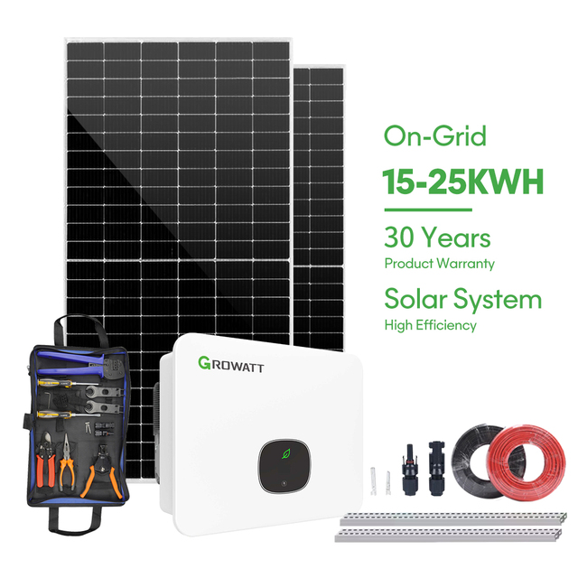 High Efficiency Household on Grid 15KW 20KW 25KW Solar Panels System Solar System Whole House