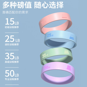 Bandas de resistencia de silicona Kyoto Animation de 15, 25, 35 y 50 lb para ejercicios de glúteos, fitness y entrenamiento. - Product Image 5