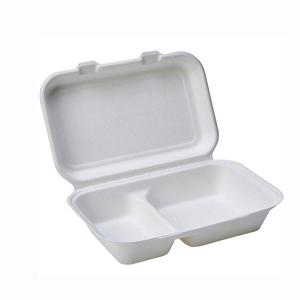 2 칸 도시락 일회용 바가스 종이 용기 - Product Image 3