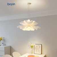 Lustre en forme de pétale de style crème nordique, luminaire de plafond pour protéger les yeux, pour salon, chambre à coucher, salle à manger, décoration de la maison