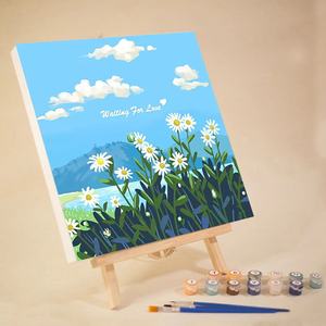 Pintura por Números <span class=keywords><strong>para</strong></span> Niños, Personalizada <span class=keywords><strong>al</strong></span> por Mayor 2023, Pintura <span class=keywords><strong>al</strong></span> Óleo Digital DIY, Flor, 20x20cm, Marco Interior, Decoración del Hogar - Product Image 5