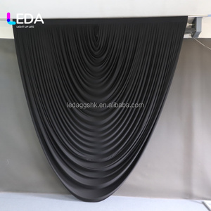 Cortina de Fondo para Escenario de Boda LEDA, Tamaño Personalizado, Cortina Decorativa de Seda Láctea, Cortina Ondulada para Decoración de Bodas - Product Image 5