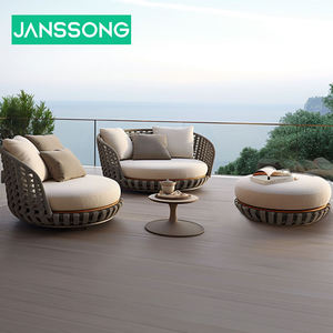 Set di Divani <span class=keywords><strong>da</strong></span> <span class=keywords><strong>Giardino</strong></span> di Alta Qualità <span class=keywords><strong>in</strong></span> <span class=keywords><strong>Rattan</strong></span> e Tessuto, <span class=keywords><strong>Mobili</strong></span> <span class=keywords><strong>da</strong></span> Esterno Moderni per Hotel e Patio - Product Image 4