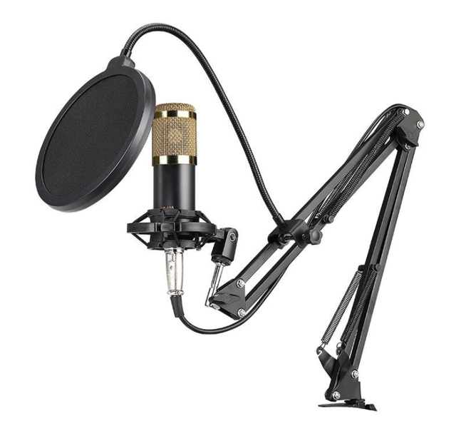 Voxfull BM800 Condenser Microphone Kit with XLR for PC Laptop Desktop Cardioid Recording Broadcasting Home Studio Gaming YouTube